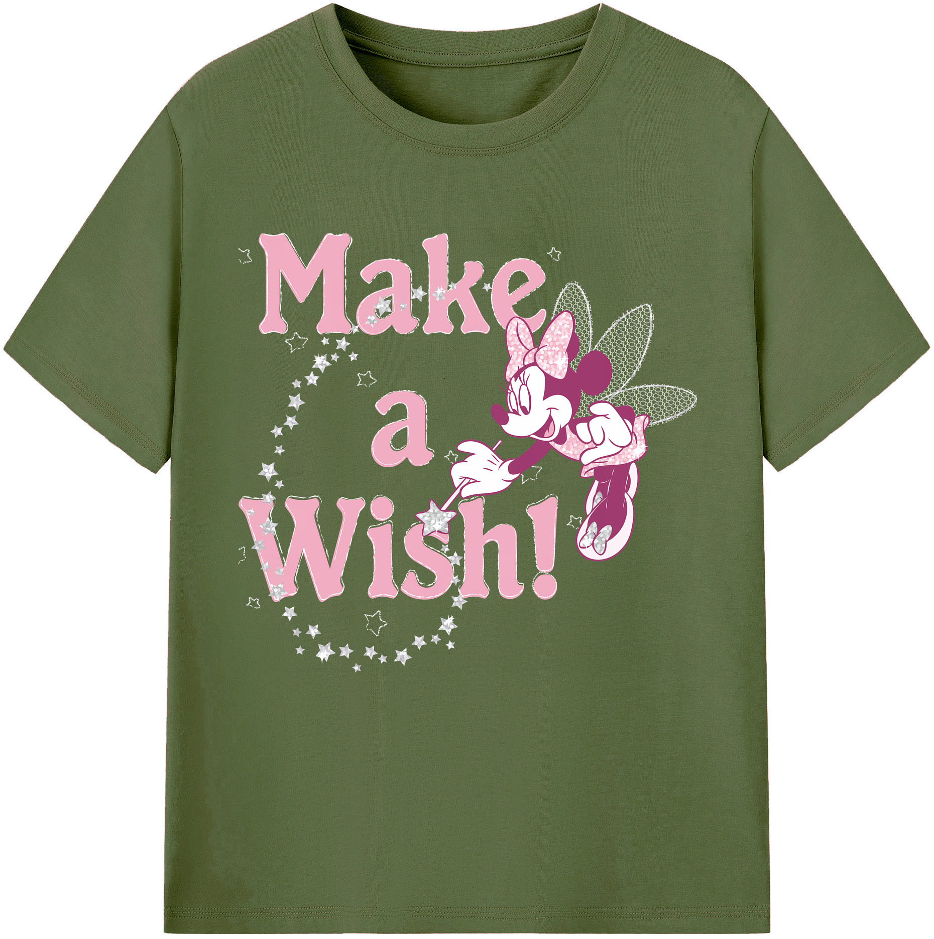 （画像用） ミッキーマウス Mickey Mouse 綿100％半袖Tシャツ（フロントプリント）
